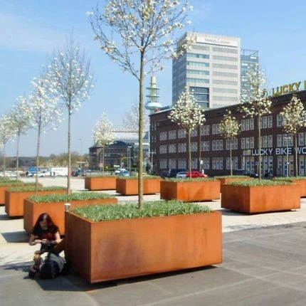 Rusty Assembly Flower Planters