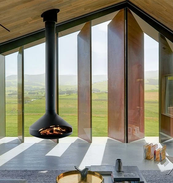 Decorative Ceiling Suspended Fireplace